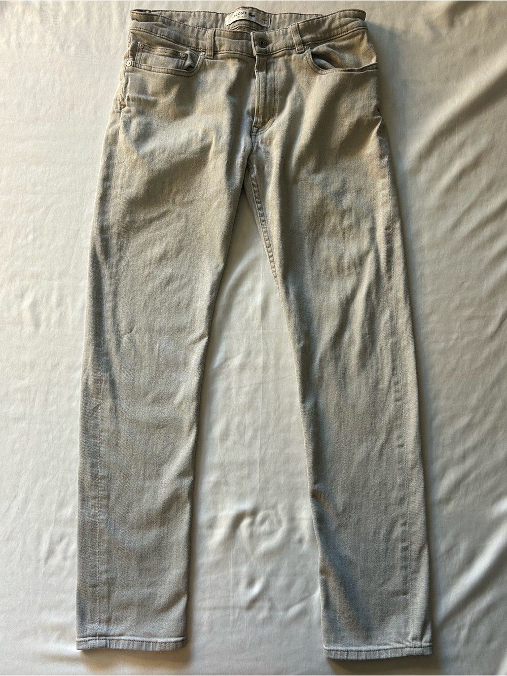 Lacoste Slim Fit Jeans Light Grey Wash W34 L34